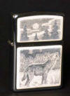 Scrimshaw Wolf
